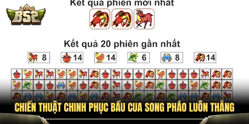 Bầu Cua Song Pháo B52Club - Luật Cược Chuẩn Từng Cửa 4 Bí kíp soi cầu bầu cua song pháo B52Club bất bại từ cao thủ